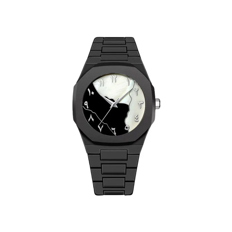 Creative Silver Shell Dial Men's Business Watch Lightweight Polycarbonate Case High Tech Quartz Waterproof Clock Relogios