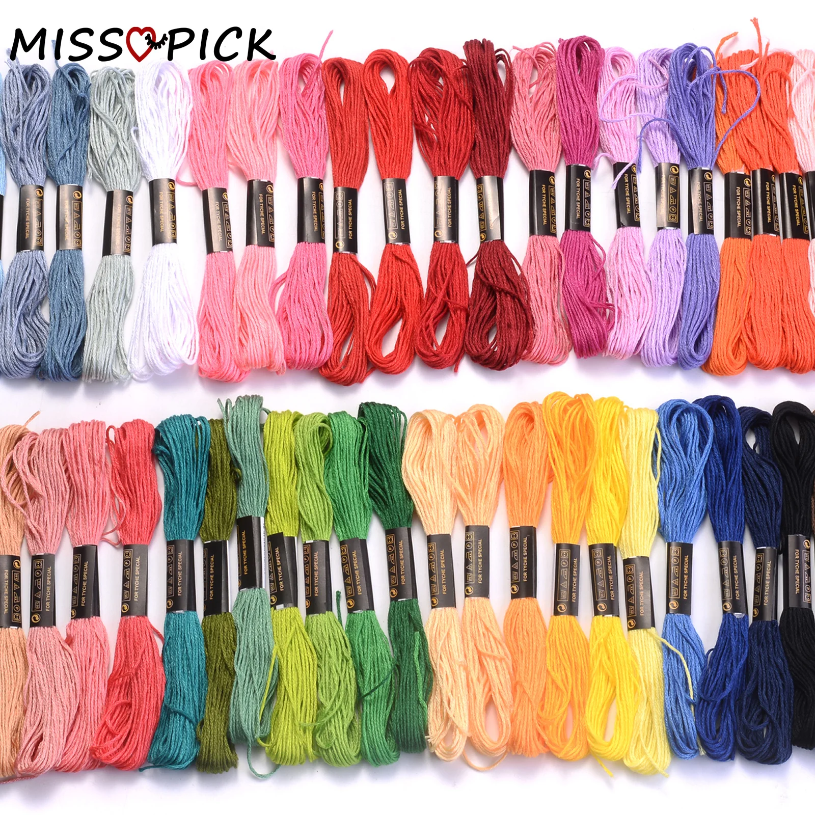 50/100Pcs Multicolor Similar Thread Polyester Cotton Cords Cross Stitch Embroidery Line For Making Sewing Cloth Set Diy Craft