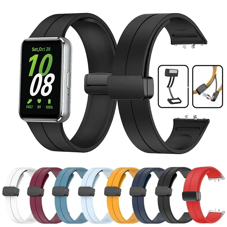 

Silicone Strap For Samsung Galaxy Fit 3 Smart watch Magnetic Buckle Sports Bracelet Wristband For Galaxy Fit3 R390 Band