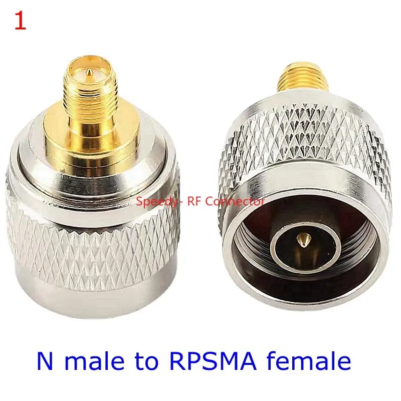 L16 N Naar Rpsma Man Vrouw Rechte Connector Rp Sma Omgekeerde Pole Naar N Type Rf Adapter Coax Nieuwe Messing vernikkeld