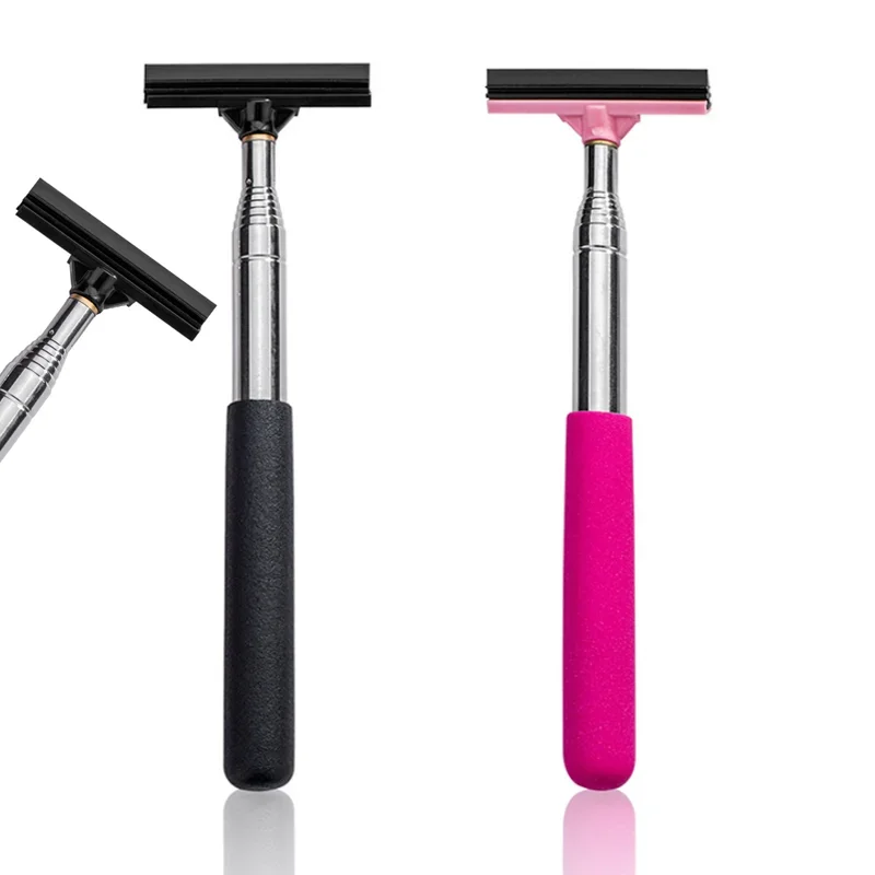 Car Telescopic Rearview Mirror Squeegee Portable Rainy Glass Window Handheld Wiper Car Side Mirror Cleaning Tool