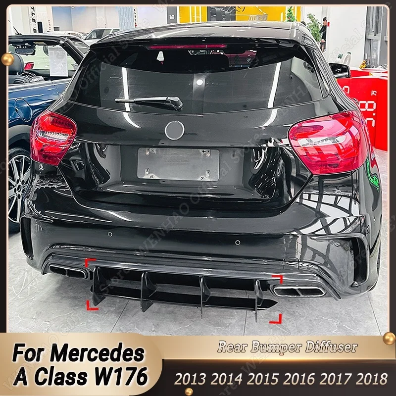 

Car Rear Bumper Diffuser Splitter Spoiler Body Exterior Guard Modification For Mercedes Benz A Class W176 A45 AMG 2013-2018