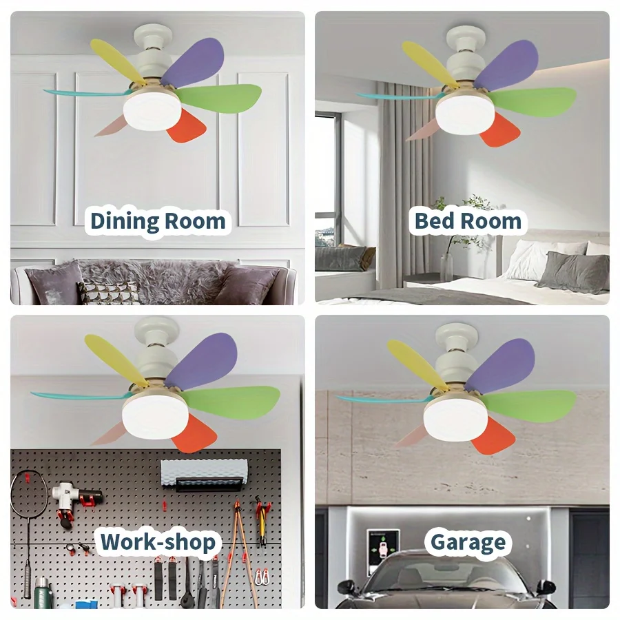 LED-Lüfter leuchte mit Fernbedienung multifunktion ale dreifarbige/geschwindigkeit dimmbare Haushalts schlafzimmer-und Wohnzimmer-Decken ventilator leuchte