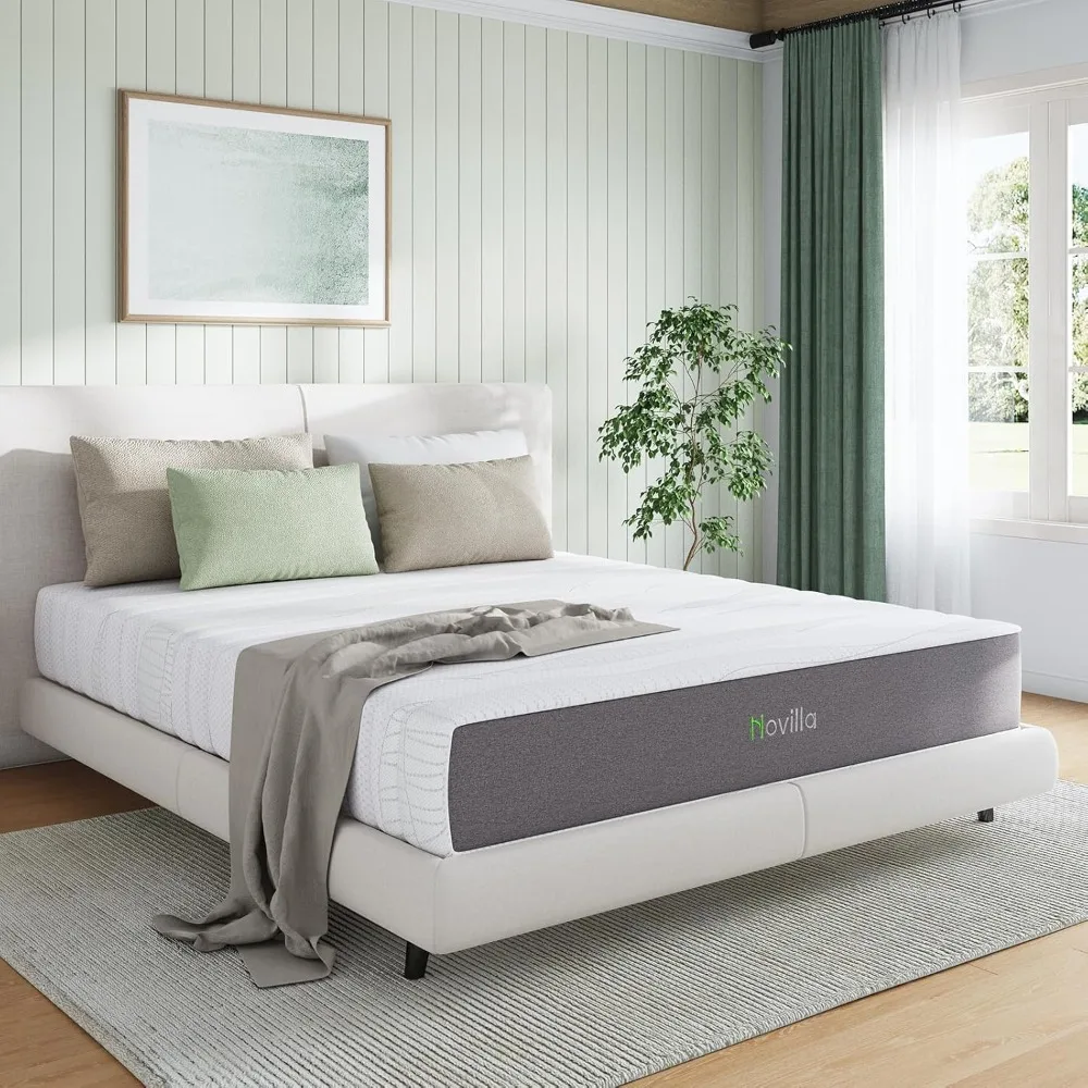 

King Size Mattress, 12 Inch Gel Memory Foam Mattress King in a Box, Bamboo Charcoal Foam & Breathable Cover for Peaceful
