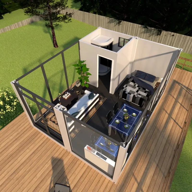 Factory Container House Custom Wholesale Price Tiny Home Eco-Friendly Modular Container House Prefab Double Wing Folding Room