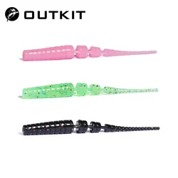 OUTPeugeot-Appât souple en silicone pour la pêche sous la glace, leurre pour attraper des poissons, matériel pour pêcher des poissons, avec queue en épingle, en forme de ver, coulant, disponible en 4cm et 5cm, bon marché