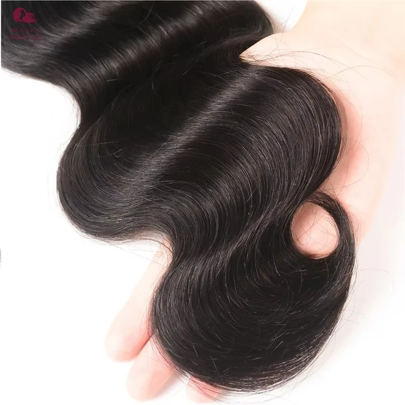 Fasci di capelli umani al 100% dell'onda del corpo da 42 pollici Fasci di onde d'acqua naturali vergini grezze Remy Doppia trama Estensione non trattata dei capelli neri