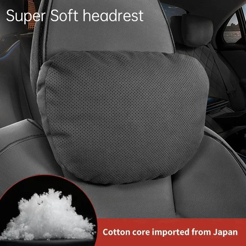 

Car Headrest Seat Support Waist Pillow Breathable Cars Neck Pillow Accessory Compatible For Tesla Audi Benz BMW Car Interior New