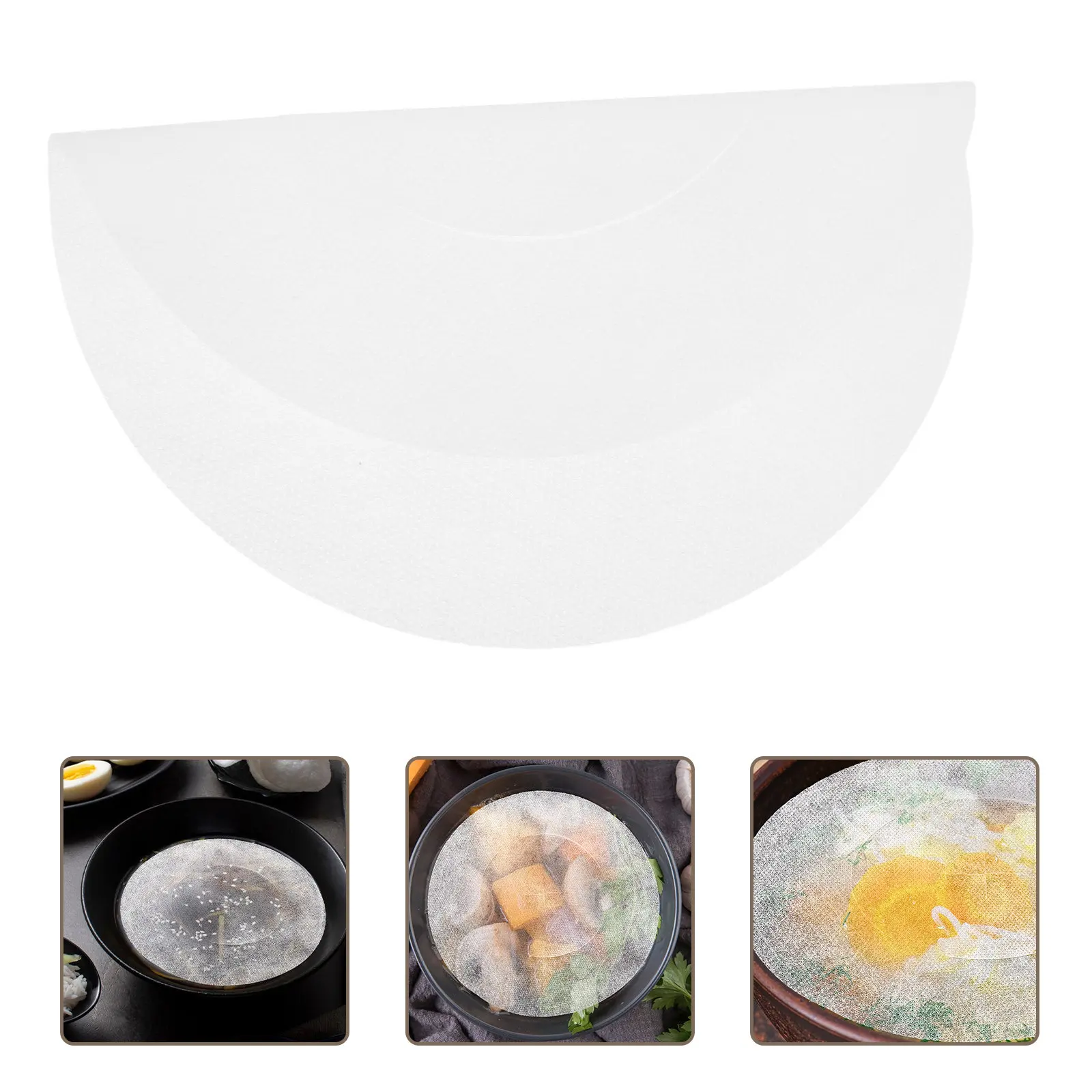 30Pcs Kitchen Oil Absorbing Paper Cross-Shaped Opening for Soup Hotpot Frying Barbecue Disposable Grease Removal Sheets