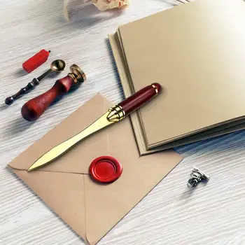 信封刀,信封切割刀,金屬信封刀,包裝,裁紙,安全,金色,21x1.5厘米 10 最佳銷售 信封開啟器 - №10