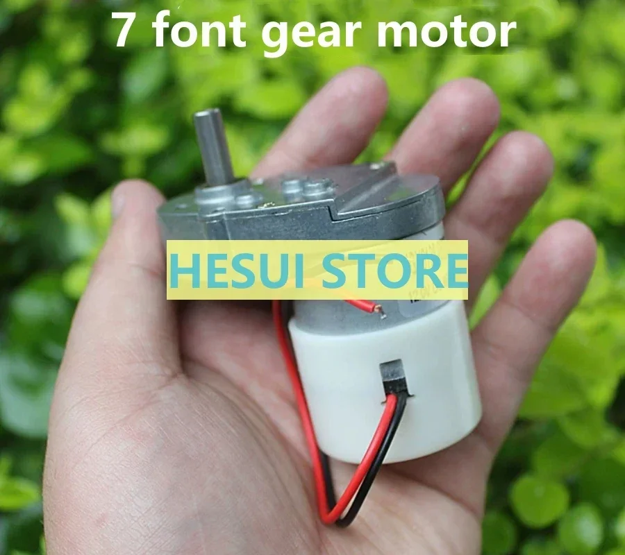 All metal gear motor 12V65 to 7 font DC positive and negative rotation 5W high torque slow