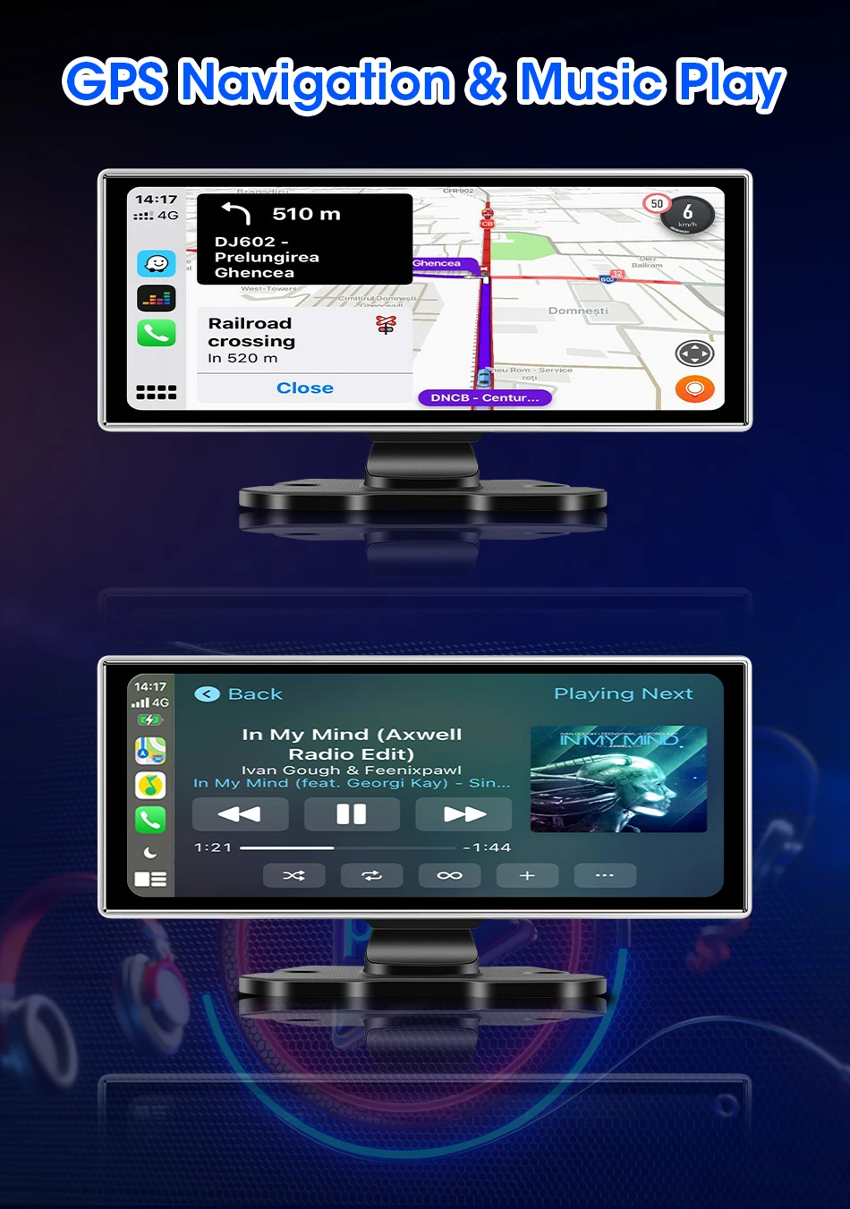 4K CarPlay ダッシュボード 11.26インチ Wireless Carplay Screen for Car with 4K Dash Cam, 11.26 inch