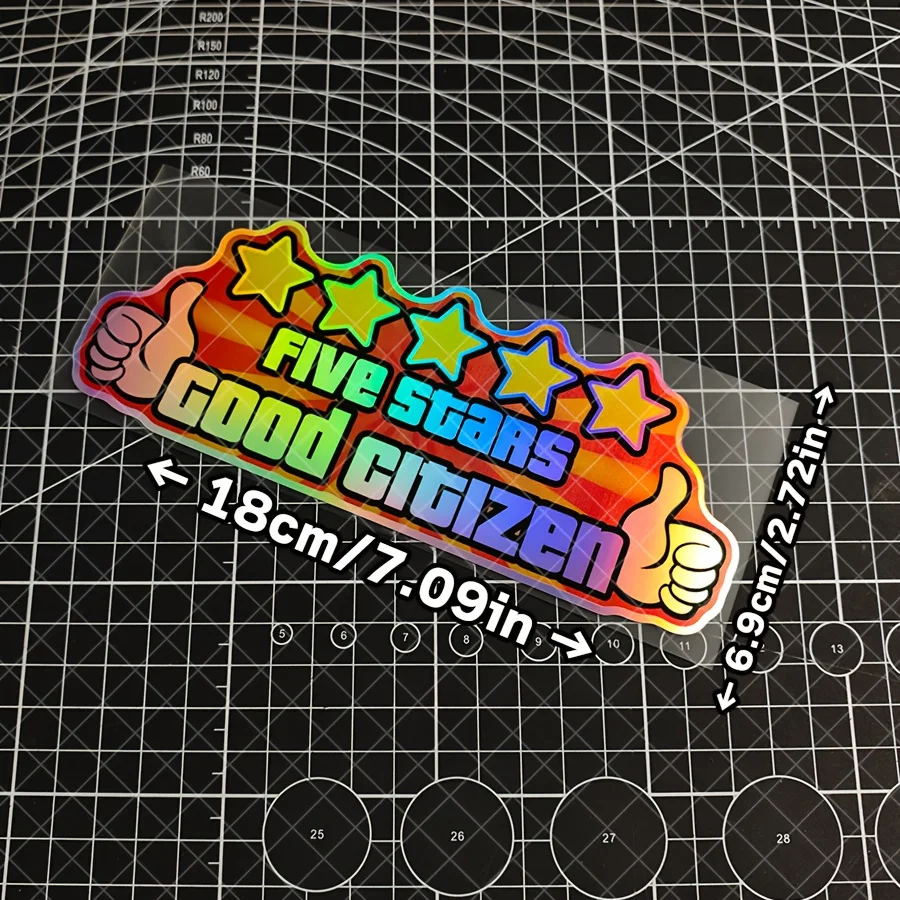 18cm Game Themed Holographic Vinyl Sticker 1PC Waterproof Funny Decal For Auto Motorcycle Helmet Custom Decor