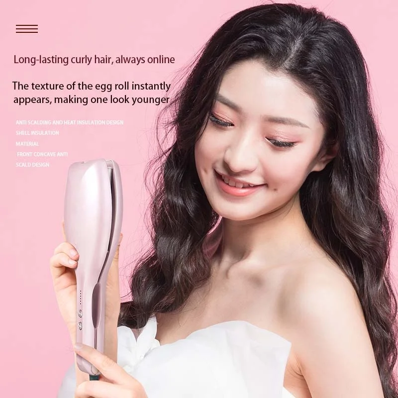 أدوات تصفيف الشعر المتعددة، مكواة تجعيد الشعر، عصا موجة، بكرة تجعيد الشعر الوردي