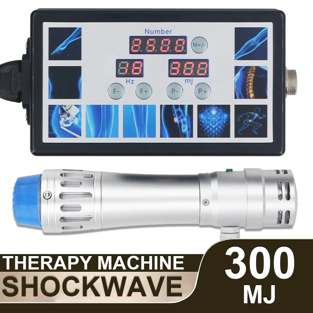 New Shockwave Therapy Machine 300MJ Shock Wave Equipment Phyaiotherapy ED Treatment Plantar Fascitis Pain Relief Body Massage