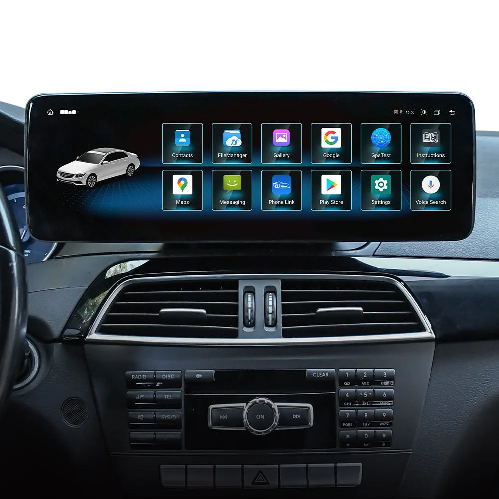 ZWNAV Android 14 Car RadioFor Mercedes Benz C Class 2011－2014  Wireless CarPlay Auto DSP Sound GPS Navigation WIFI 4G Syste