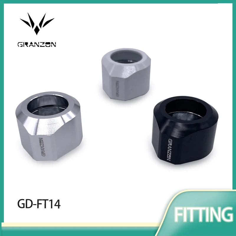 

Granzon GD-FT14 ，G1/4'' OD14mm Hard Tube Fitting for PC Water Cooling Acrylic PETG Pipe / Black Silver White Anti-off Connector