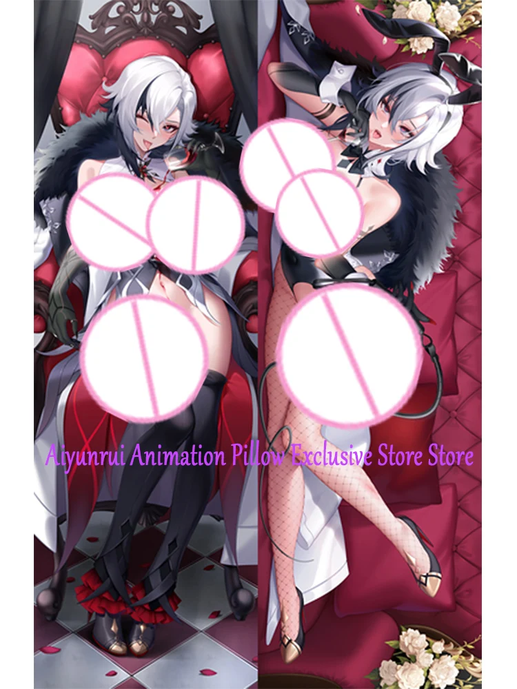 Anime Dakimakura Pillow Case Arlecchino  Sexy and Busty Beautiful Girl Double-Sided Halloween Decoration