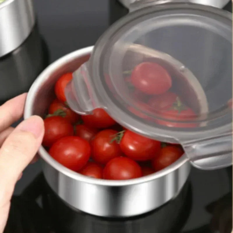 500/900/1400ml Stainless Steel Sealed Fresh Grain Vegetable Coffee Pasta Fruit Food Dispenser Kitchen Storage Container Jar,1pcs