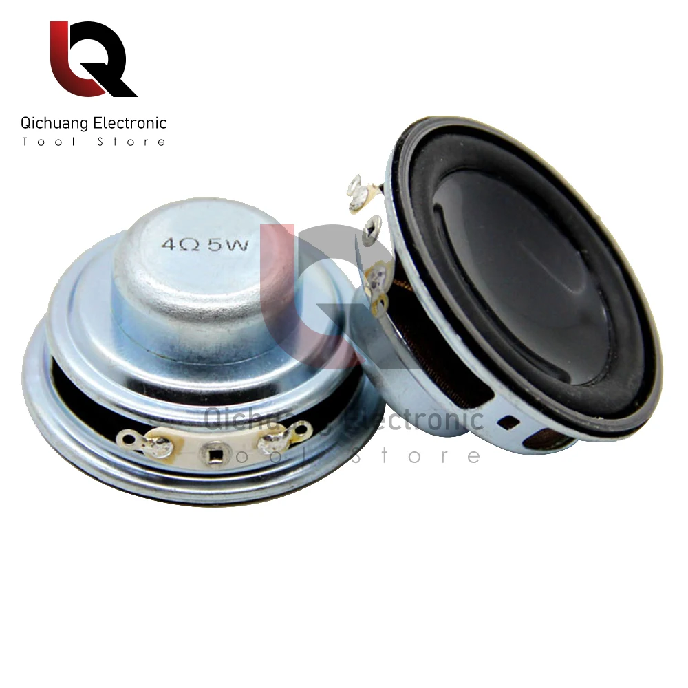 2Pcs 45mm Audio Portable Speakers 4Ohm 5W Full Range Speaker Mini Audio Portable horn DIY Stereo Home Theater Woofer Loudspeaker