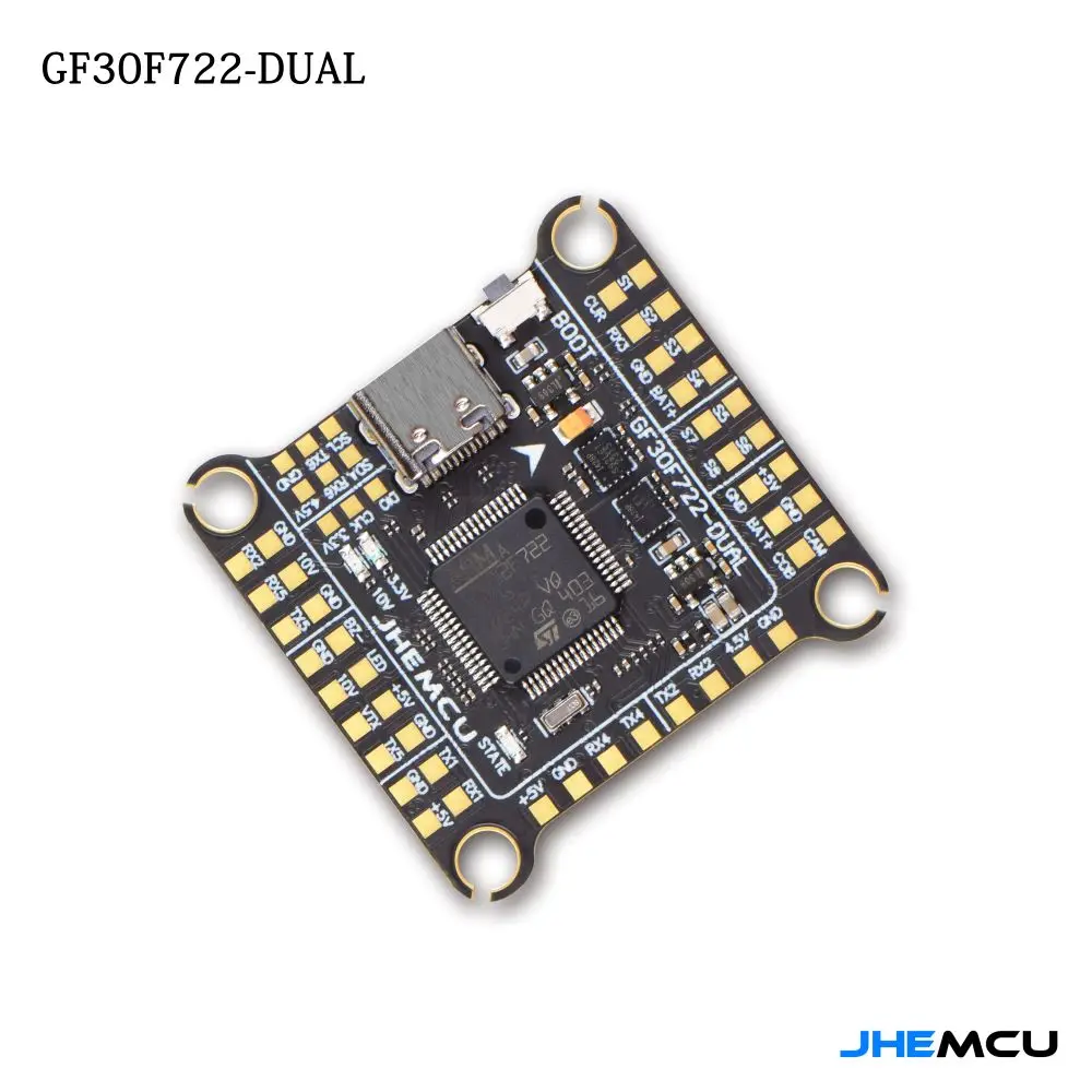 JHEMCU GF30F722-Dual F722 Flight Controller Double BEC Double Gyro high-definition 3-6S Lipo for RC FPV Drone