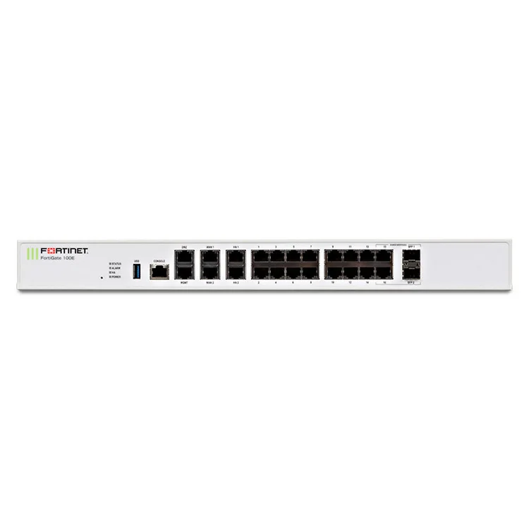 FortiGate 100E firewall rack-mounted full gigabit support 200 people online FG-100E