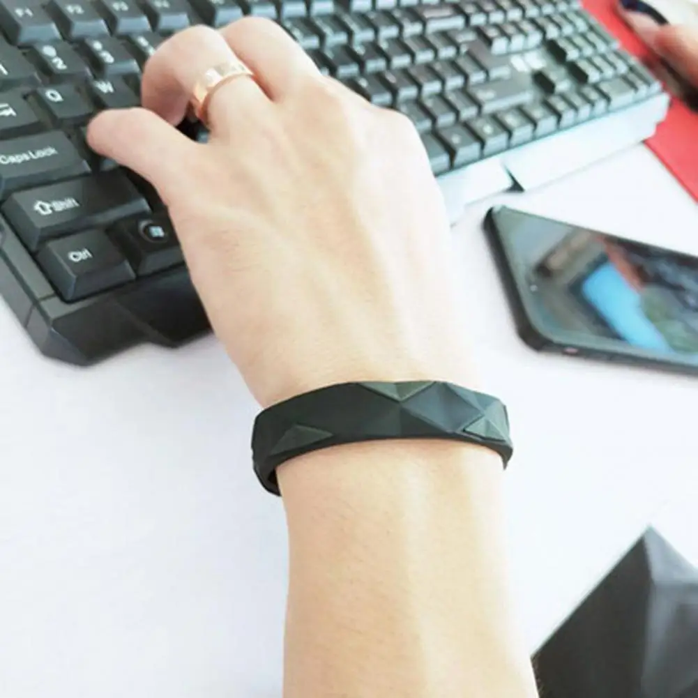 Sugar Regulator Bangle 6-Hole Wrist Strap Pain Relief Silica Gel Anti-static Bracelet Negative Ion Wristband Unisex Accessories image 3