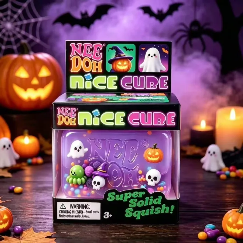 NeeDoh Niedlicher Würfel-Quetschball, Halloween- und Weihnachtsthema, Quetsch-Fidget-Würfel, Stressabbau-Sensorikspielzeug, Geschenk für Kinder und Erwachsene, Weihnachtsgeschenk – Detail 9