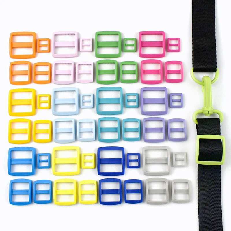 

30/50/100Pcs 10/15/20/25mm Plastic Ring Buckles Backpack Shoulder Bag Slider Tri Glide Buckle Webbing Belt Clasp DIY Supplies