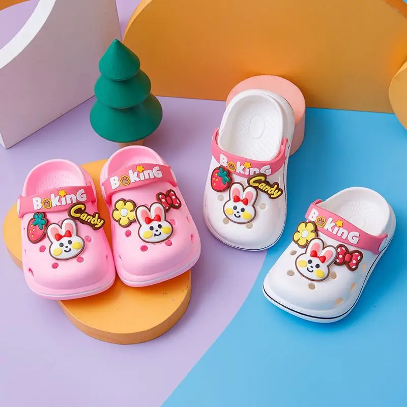 

Baby Cartoon Boy Soft Soled Children's Summer Light Slippers Indoor Girls Baotou Cute Hole Beach Non-slip