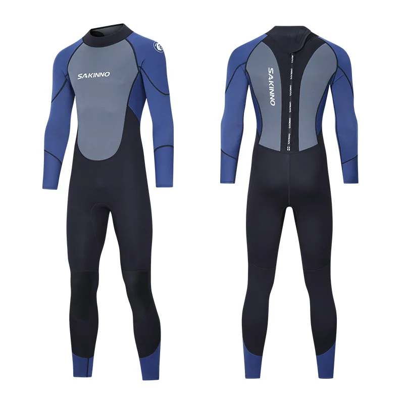 

Men Wetsuit 5mm Neoprene Surf Suit Long Sleeve Swimwear Kitesurf Scuba Diving Suit Spearfishing Swimsuits Rash Guards