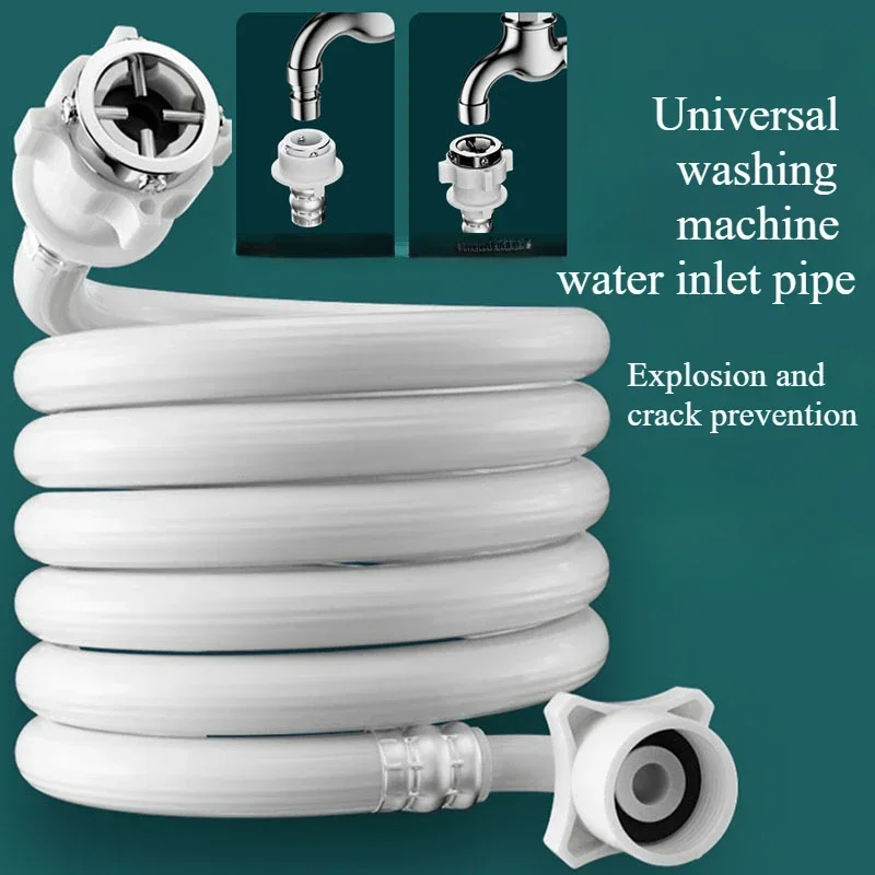 

Автоматическая стиральная машина для ванной комнаты, защита от падения, 4-точечная резьба, впускная труба для воды, удлиненная водопроводная труба для стиральной машины