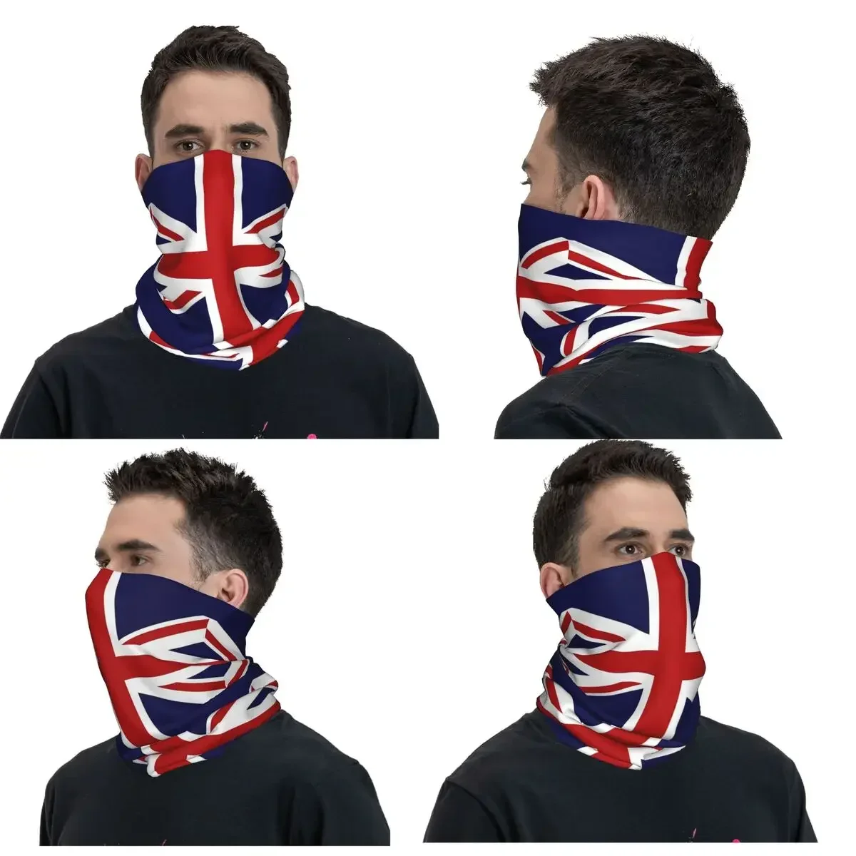 Union Jack Flag Of The UK Bandana Neck Gaiter Print Wrap syal hangat hiasan kepala mendaki memancing uniseks dewasa bernapas