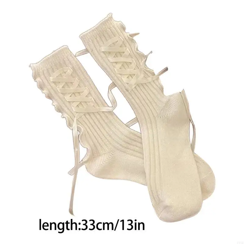 195E أقواس بأربطة جوارب الطاقم الجوارب فضفاضة الباليه نمط الكاحل الجوارب التمهيد الجوارب النسائية #6