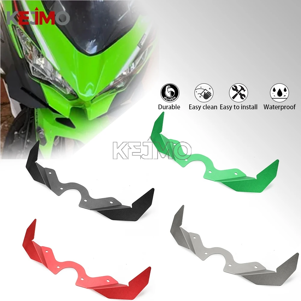 

FOR Kawasaki Ninja 400 ninja400 2018 2019 2020 Front Fairing Pneumatic Wing Lets Tip Downforce Wings Air Deflector 2024 2023 22