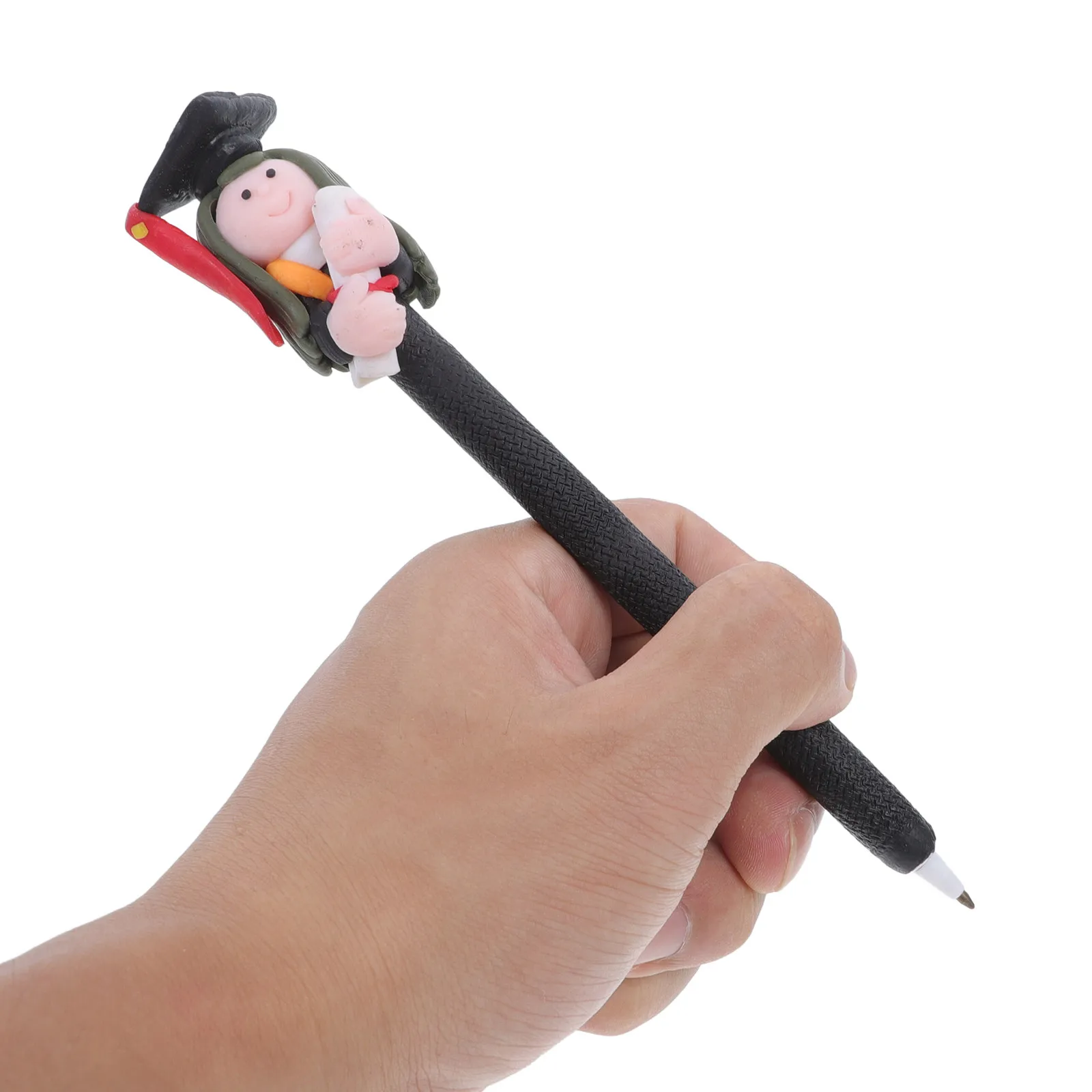 

6Pcs Doctoral Students Polymer Clay Ballpoint Pens Creative Novelty Writing Pens Lightweight Portable Gift for Graduation