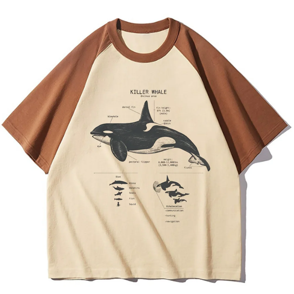 Whales t shirt women graphic Tee female streetwear clothes