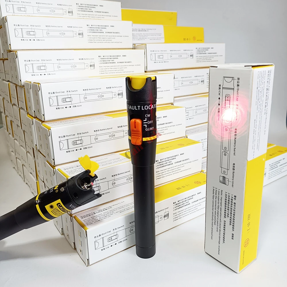 Optical Fiber Test Lighting Pen, Red Light Pen, Fiber Fault Locator, FTTH, VFL, 10MW, Novo