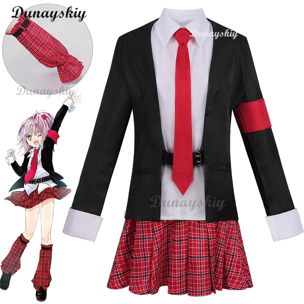 Hinamori Amu Cosplay Costume Wig Girls Anime Shugo Chara Cosplay Costumes JK School Uniform Halloween Party Outfits