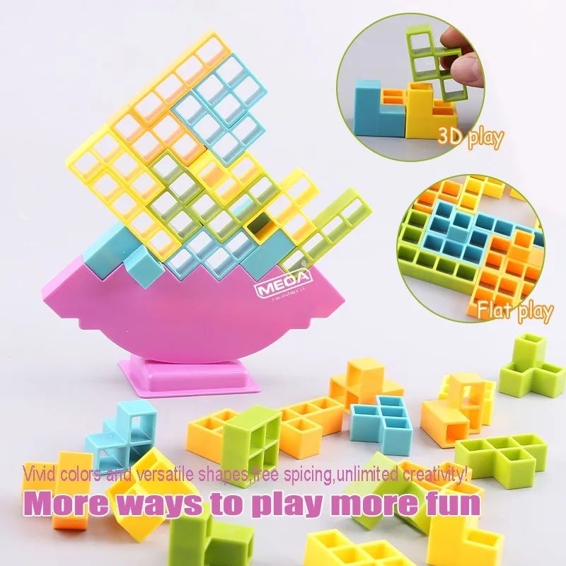 كتل التراص التوازن 32 قطعة لعبة برج أرجوحة عالية اللبنات كومة ل 2 لاعبين ألعاب ممتعة لعب هدايا أعياد ميلاد للأطفال