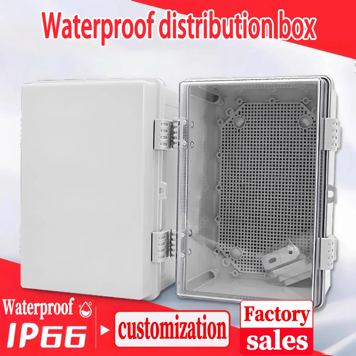IP66 Electrical Plastic Enclosure  ABS Power Junction Box Outdoor Waterproof Distribution Box for Electric Instrument Project