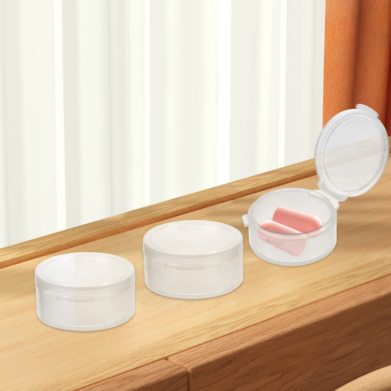 

10pcs Storage Box Transparent Round Pp Plastic Container For Baked Goods Candies Cosmetics Jewelry Collectibles Party