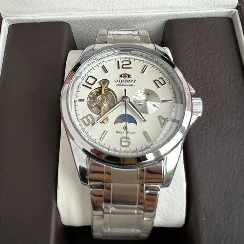 Relojes Orient Luxury para hombre, relojes mecánicos, fechas de luz nocturna, relojes deportivos militares de cuero, relojes para hombre