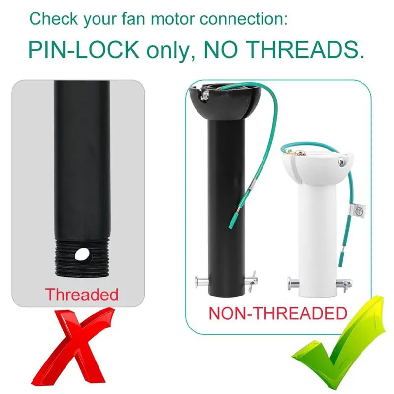 N83R Ceiling Fan Extension Rod Universal Down Rod Universal Extension Pole