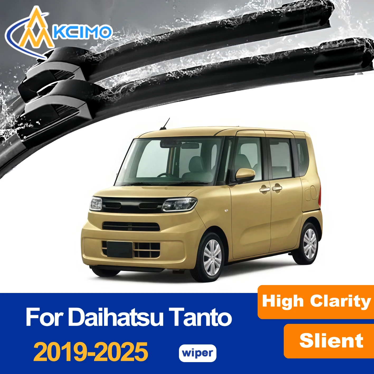

2PCS Windshield Wiper Blades Set For Daihatsu Tanto LA650 2019-2025 Subaru Chiffon - Front Pair All Weather Rubber​ Wipers