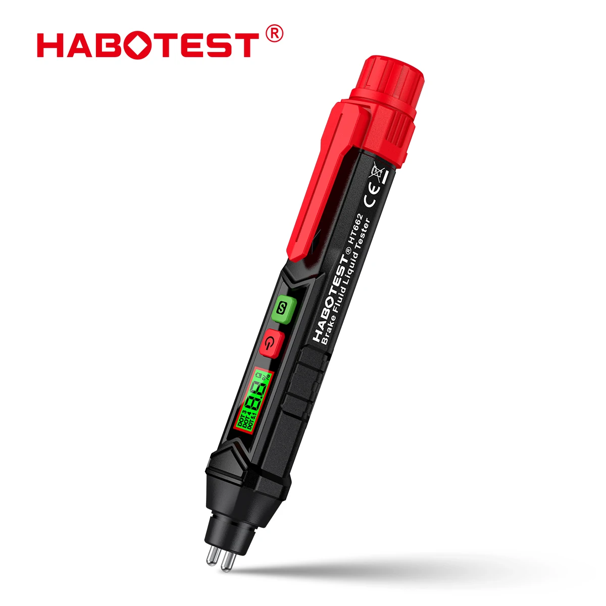 Habotest Ht662 Auto Remvloeistof Vochtmeter Vloeibare Olie Tester Analyzer Voor Dot3/Dot4/Dot5.1 Rem Olie Kwaliteit Check Pen