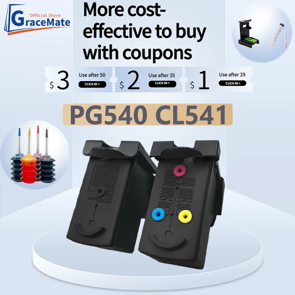 pg540 cl541 Re-Manufactured Compatible PG540 CL541 Ink Cartridge for Canon Pixma MX475 MX515 MX525 MG3150 MG3200 MG3250 MG3500