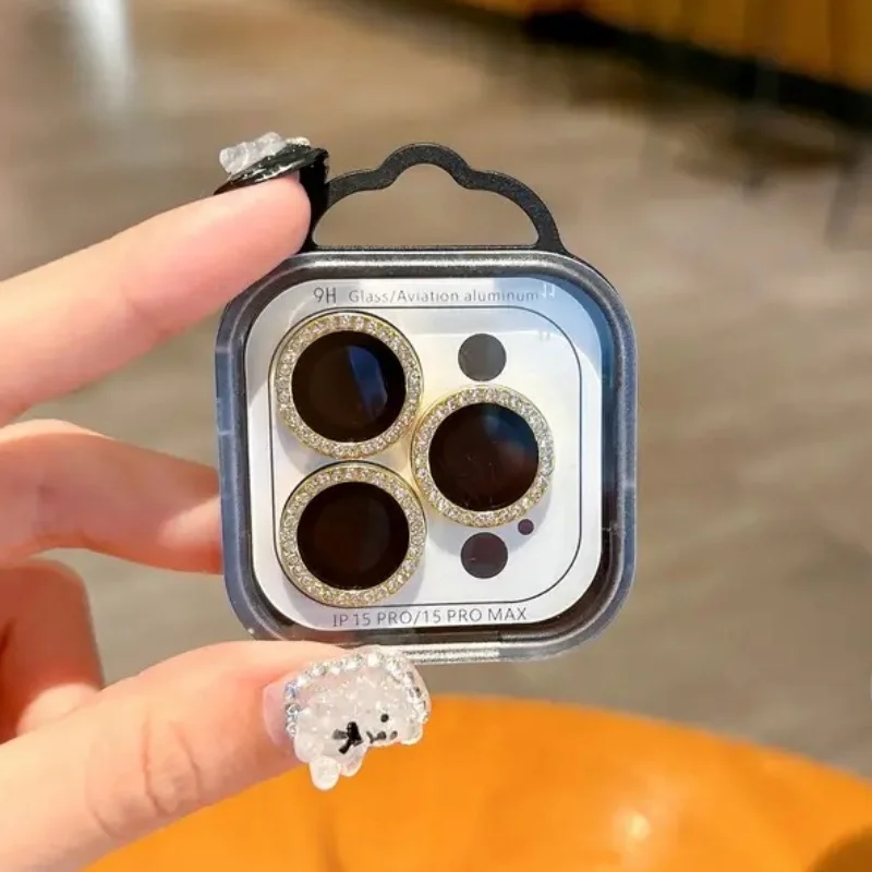 واقي كاميرا معدني لامع ماسي لهاتف آيفون 17 16 برو ماكس 17 عدسة خلفية زجاجية واقية لهاتف آيفون 15 برو ماكس 13 ميني