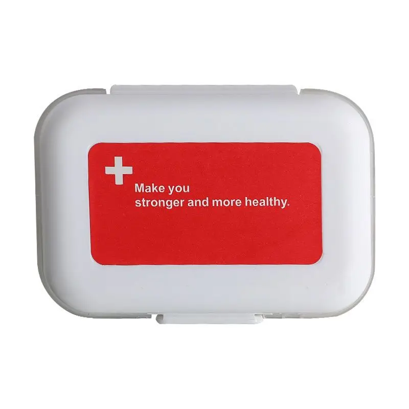 

Simple Ins Portable Small Medicine Box Sealed Dustproof Mini Student Portable Storage Box Nursing Kit Safety Supplies Trips