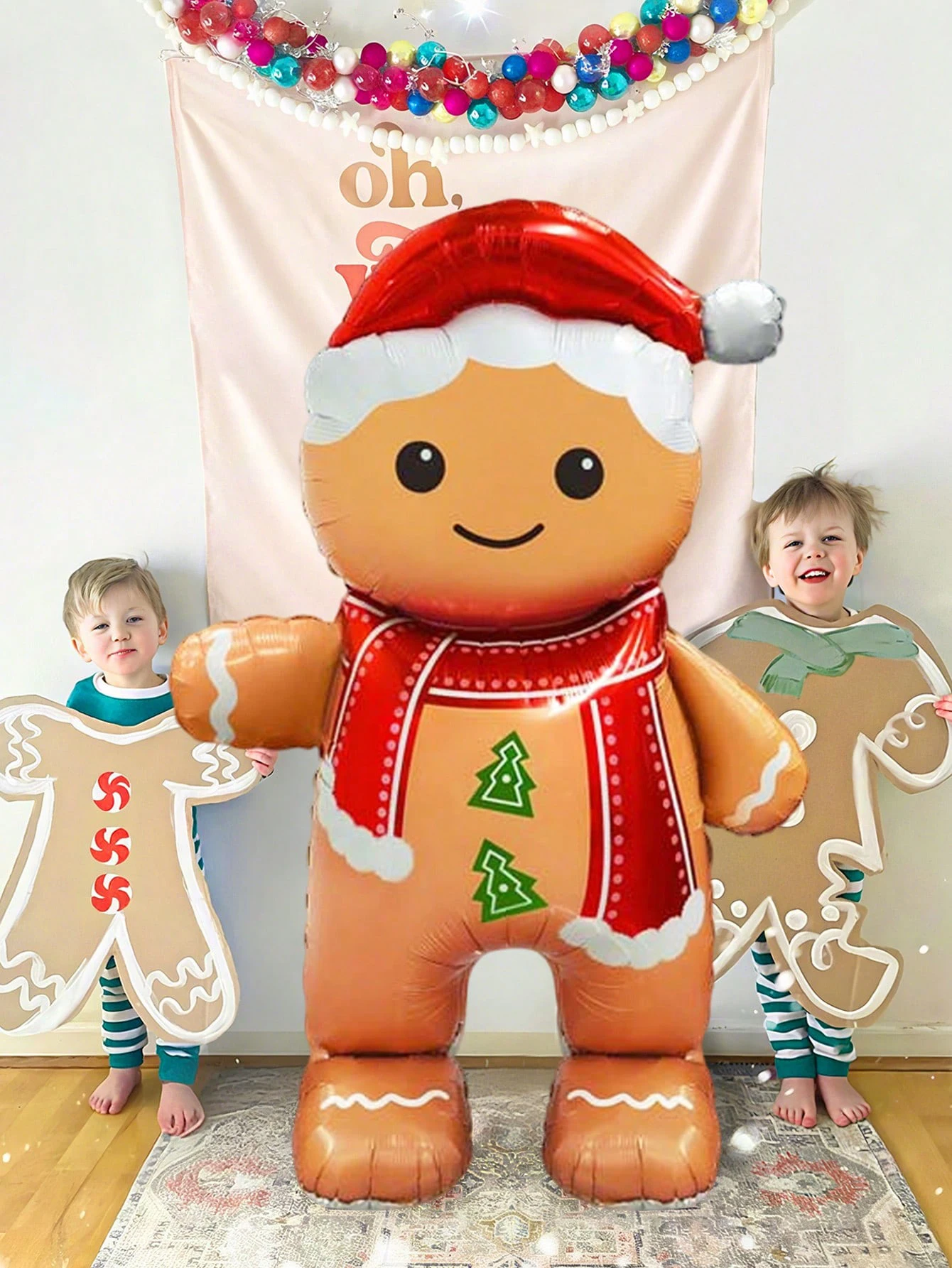 1/2 Stück Weihnachts-Aluminiumfolienballons, geeignet für Weihnachtsfeiern, Neujahrsdekorationen, Süßigkeitenpartys, Lebkuchenpartys – Detail 3
